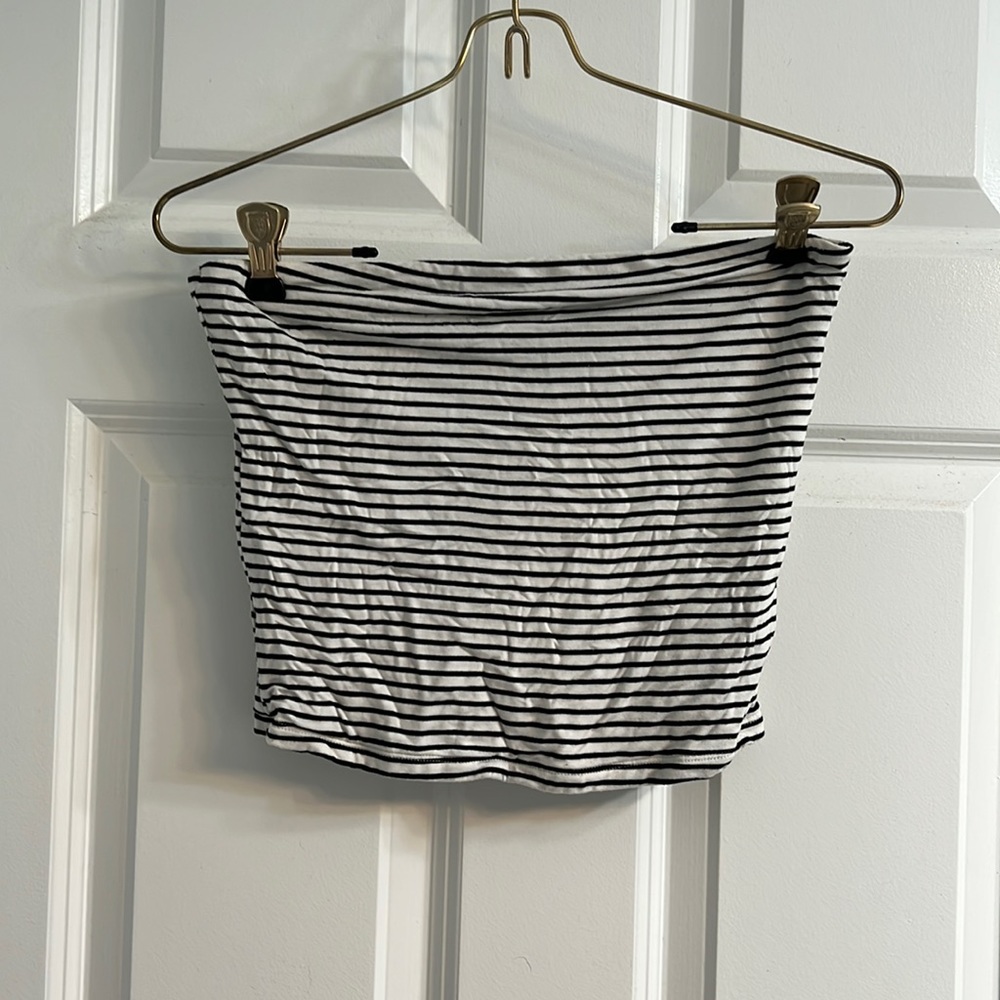American Eagle black and white tube top